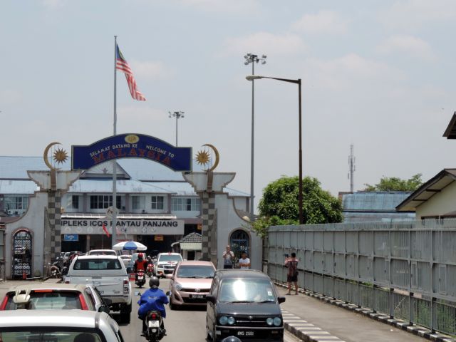 Grenzübertritt nach Malaysia.